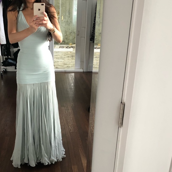XS Herve Leger Mint Green Bandage Formal Dress - Picture 8 of 8